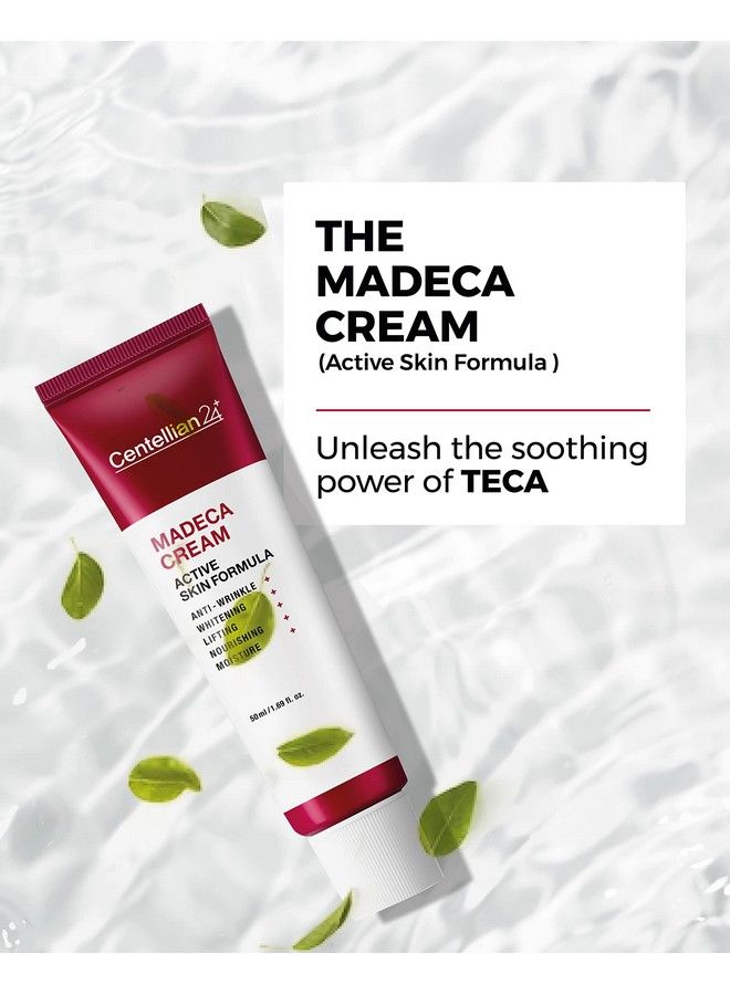 Cream Active Skin Formula (50 Ml/1.69 Fl Oz) Wrinkle Moisturizer For Acneprone Dry And Sensitive Skin. Teca Centella Asiatica Collagen Elastin Hyaluronic Acid Ceramide & Phospholipids
