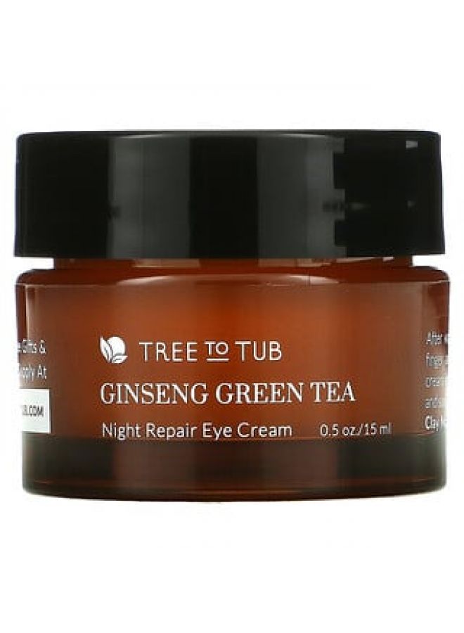 Tree To Tub Gentle AntiAging Retinol Eye Cream for Sensitive Skin Ginseng & Green Tea 0.5 fl oz 15 ml