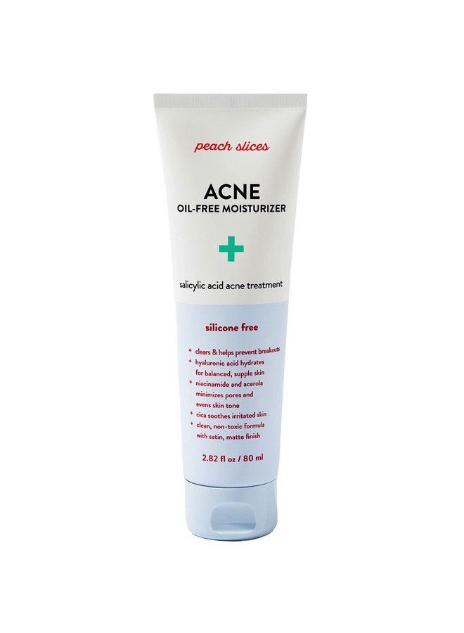 | Acne Oilfree Moisturizer | Satin Matte Finish | 0.5% Salicylic Acid | Hyaluronic Acid | Prevents Breakouts | Pore Minimizing | Clear Skin | Silicone Free | Face Moisturizer | 2.8 Oz