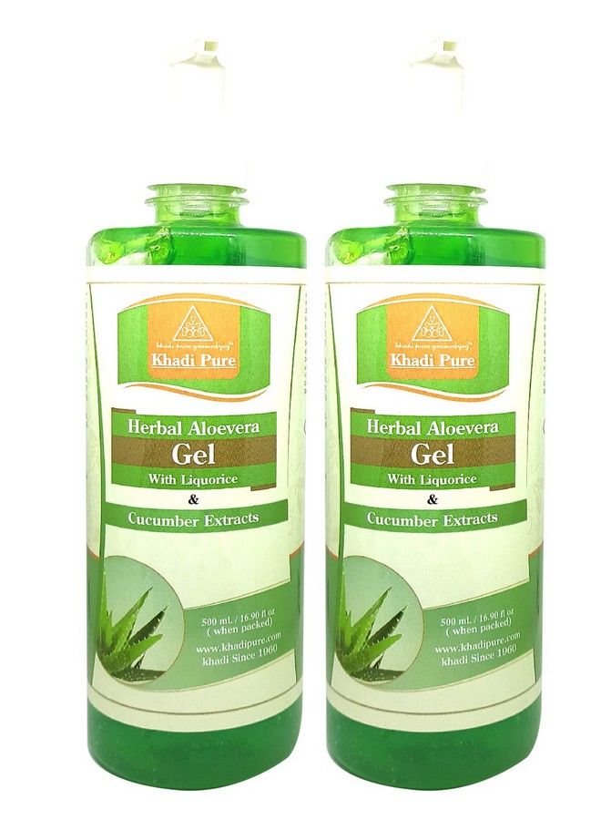 Aloe Vera Gel With Liquorice & Cucumber Extracts 500 Ml (Pack Of 2)