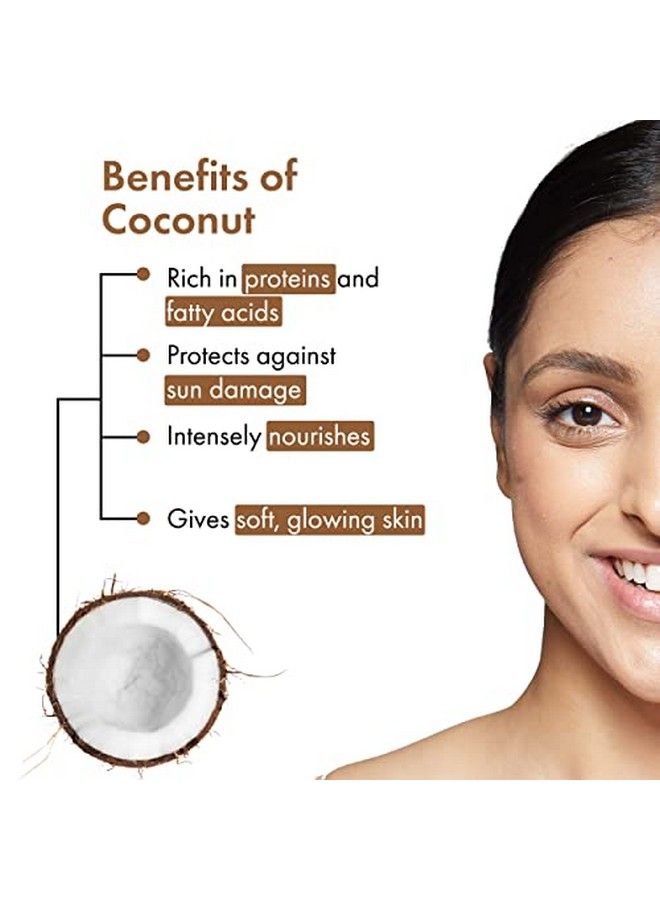 Coconut Nourishing Sunscreen Lotion Spf 50 (110 Ml) ; Sun Protection For All Skin Types ; With Lime & Rosemary Leaf Oil ; Soothing Detanning ; Vegan No Parabens Mineral Oil & Silicones