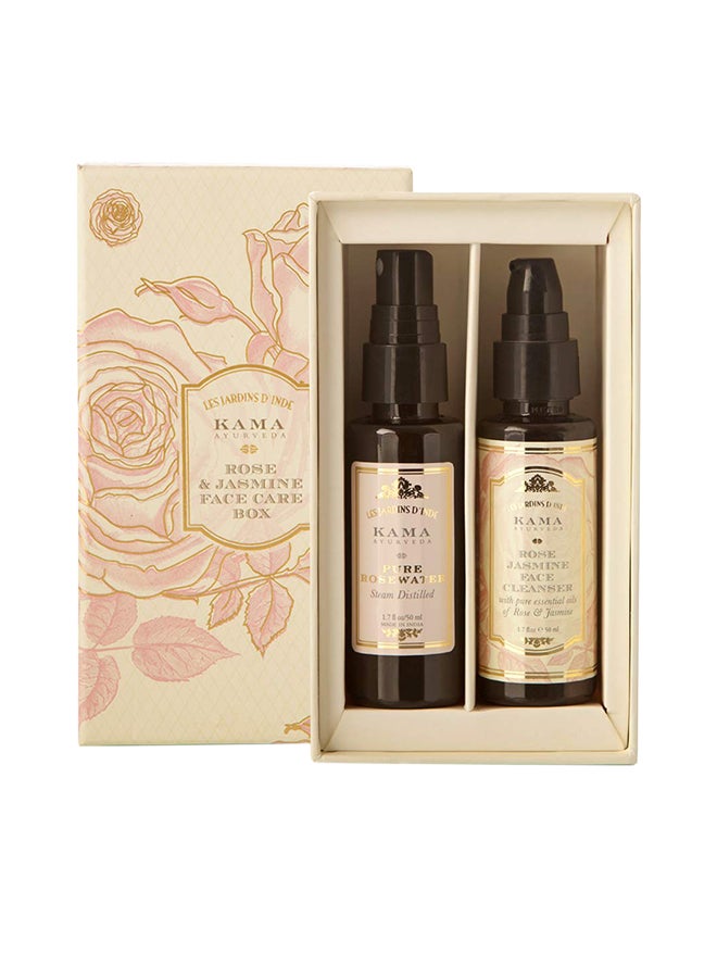 Pack Of 2 Rose And Jasmine Face Care Kit