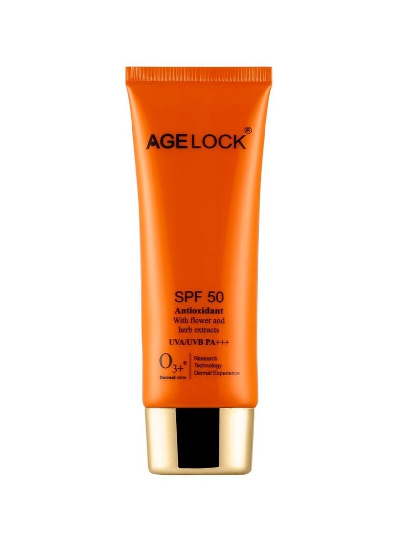 Agelock Multi Vitamin SPF 50 Sunscreen Sun Damage Protection Skin Cream Ideal For Normal To Oily Skin 75gm