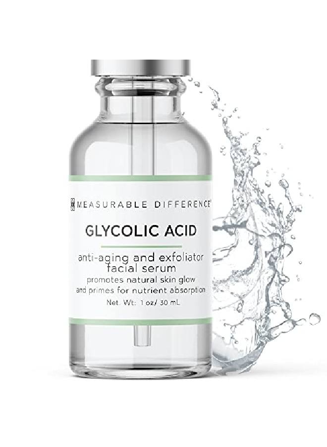 Glycolic Acid Serum 5% For All Skin Types Alpha Hydroxy Acid Facial Peel Moisturizer Antiaging Aha Skin Care Face Serum Reduce Acne Scars Wrinkles Lines Spots 1 Oz