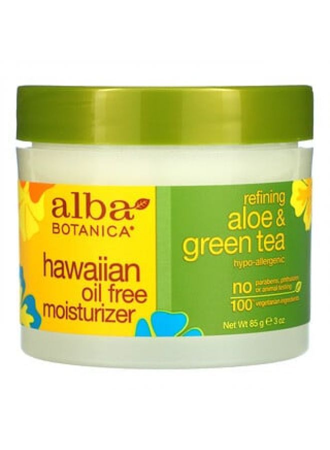 Alba Botanica Hawaiian Oil Free Moisturizer Refining Aloe & Green Tea 3 oz 85 g