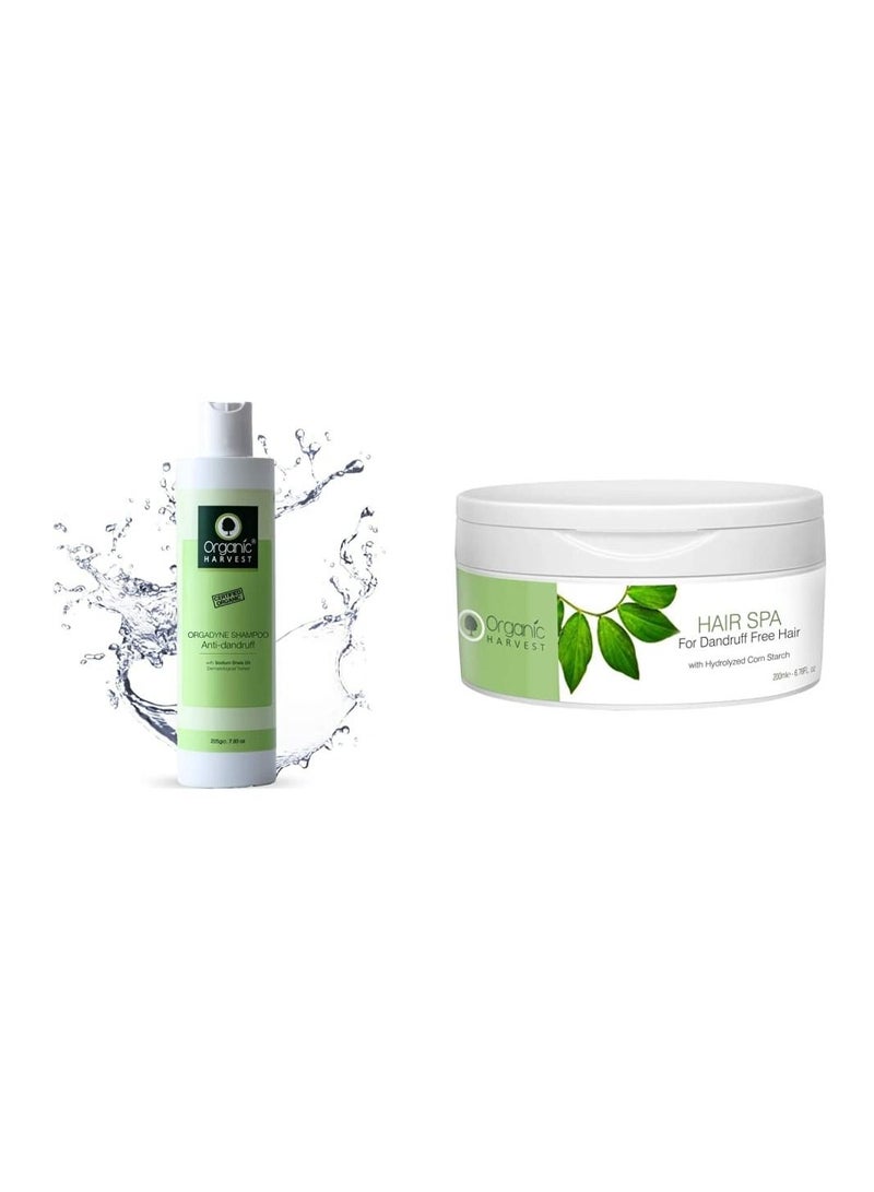 Anti Dandruff Shampoo 225 ml And Organic Harvest Hair Spa For Dandruff Free Hair 200ml