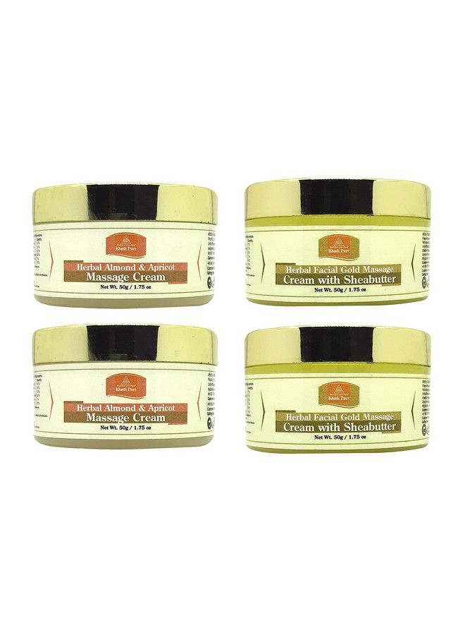 Almond Apricot Massage & Facial Gold Massage Cream 50 G (Pack Of 4)