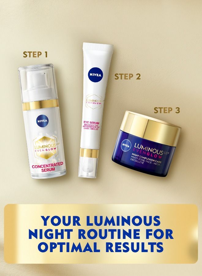 NIVEA LUMINOUS 630 Anti Dark Spot Night Face Cream Revitalizing Skin Complexion Repair Hydrating Hyaluronic Acid 50ml