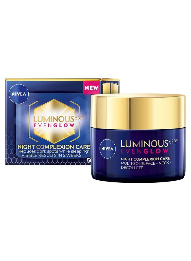 NIVEA LUMINOUS 630 Anti Dark Spot Night Face Cream Revitalizing Skin Complexion Repair Hydrating Hyaluronic Acid 50ml