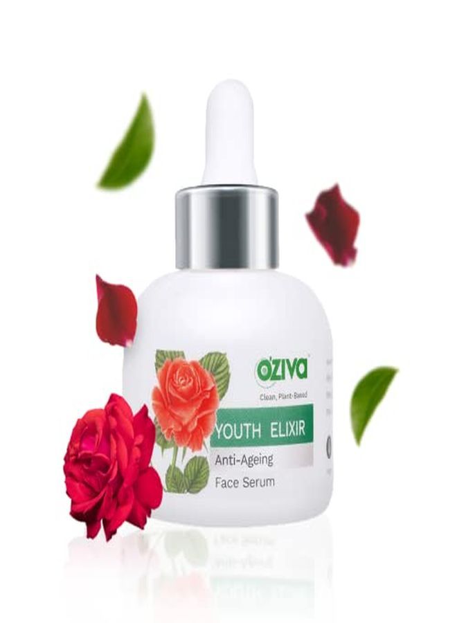 Youth Elixir Antiageing Face Serum (With Phyto Retinol Rose & Tiare Flower) For Wrinkle Reduction & Skin Tightening