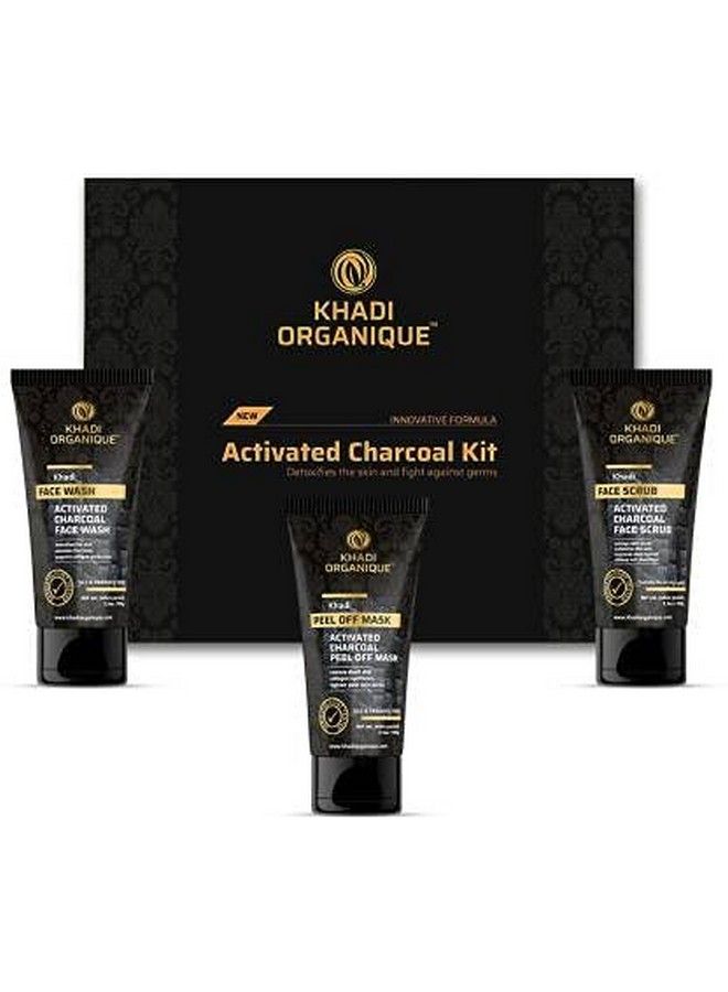 Charcoal Kit For Face | Charcoal Face Wash | Charcoal Scrub | Charcoal Peel Off Mask Pack Of 3 (300 Gm)