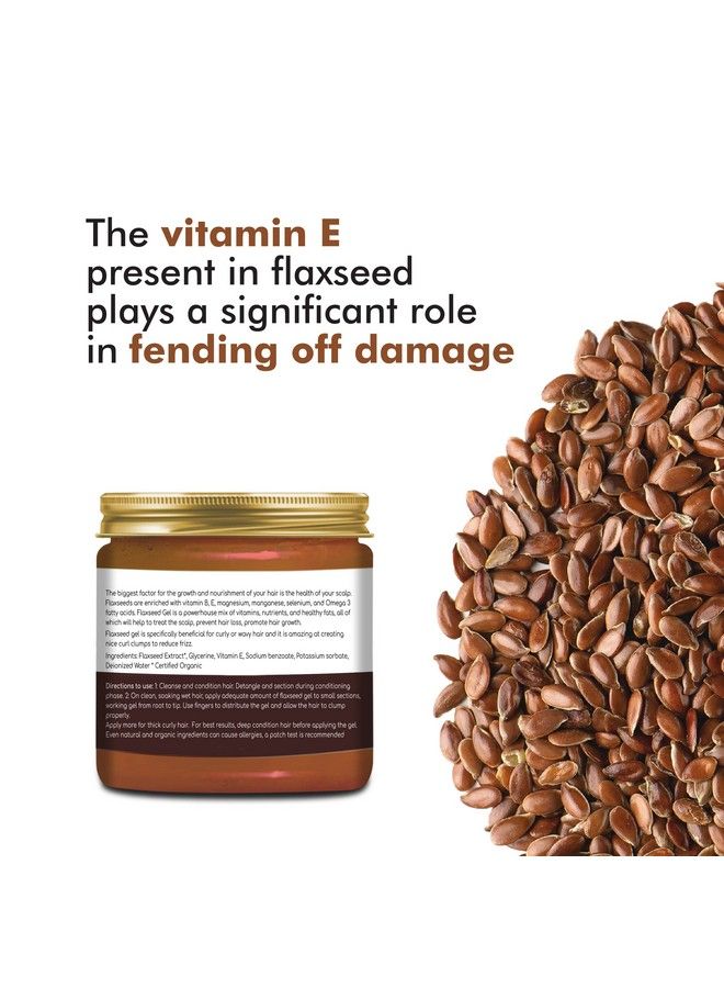 Pure Flaxseed Gel With Vitamin E For Hair & Skin Strengthens & Nourishes Hair & Skin Health Safe & Mild For All Skin Type Reduces Fine Lines & Wrinkles 200G