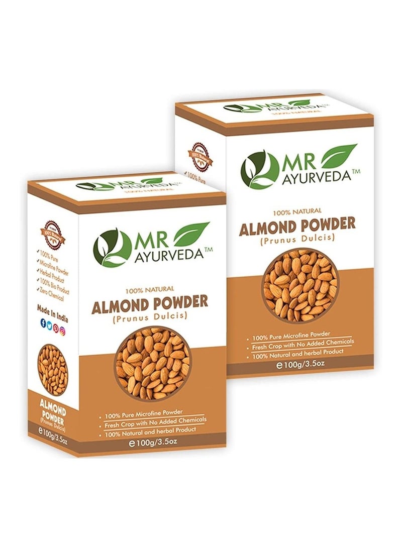 100% Natural Organic Almond Powder For Skin 200gm Pack Of 2