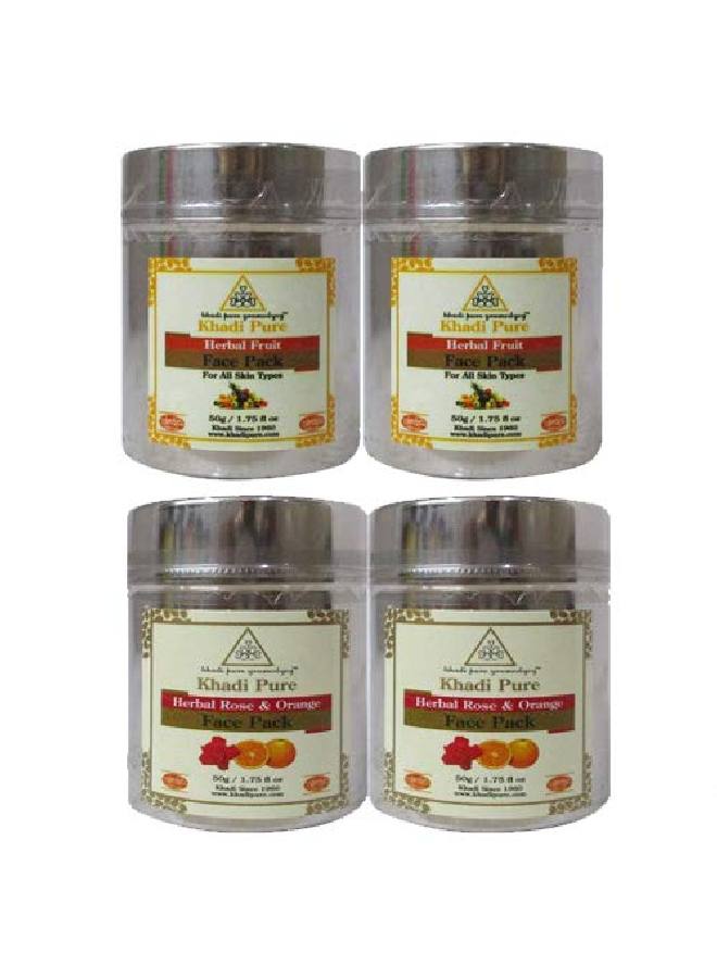 Fruit & Rose Orange Face Pack 50 g (Pack of 4)