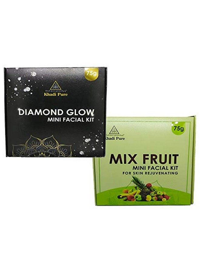 Diamond Glow & Mix Fruit Mini Facial Kit 75 G (Pack Of 2)