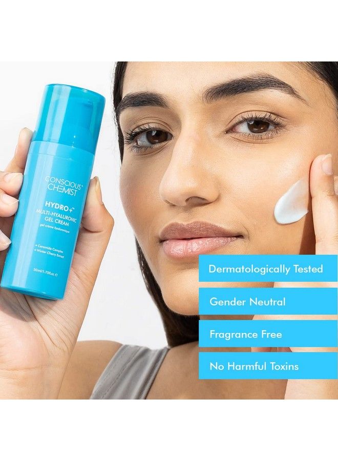 Hyaluronic Acid Face Gel With Ceramides Lightweight Gel Cream Plumps & Hydrates Treats Dull & Dehydrated Ski 50Ml