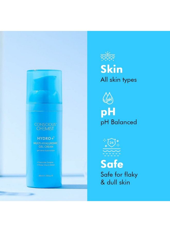 Hyaluronic Acid Face Gel With Ceramides Lightweight Gel Cream Plumps & Hydrates Treats Dull & Dehydrated Ski 50Ml