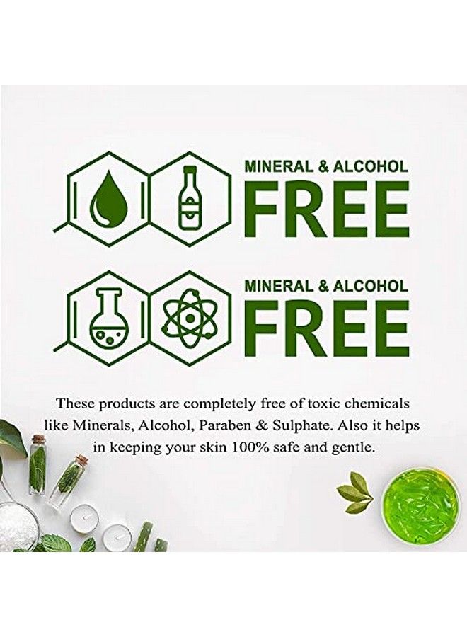 Aloe Vera Gel For Face Hair Acne Sunburn Bug Bites Rashes Glowing And Radiant Skin Non Sticky All Skin & Hair Types 100 Gm Each Pack Of 4