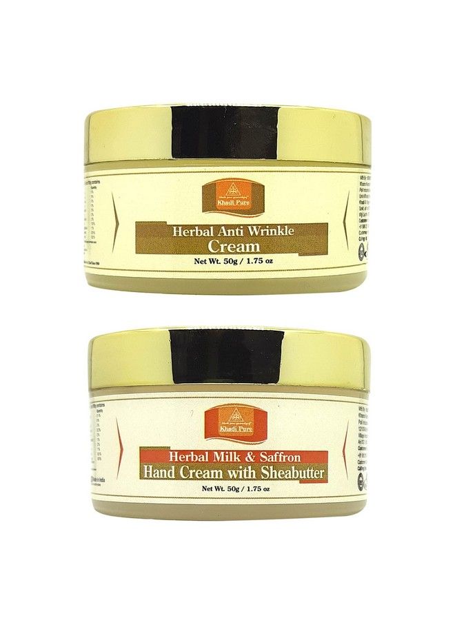 Anti Wrinkle & Milk Saffron Herbal Hand Cream 50 G (Pack Of 2)