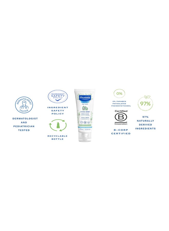 Hydra Bebe Facial Cream With Farmed Avocado, For Normal Skin 40ml