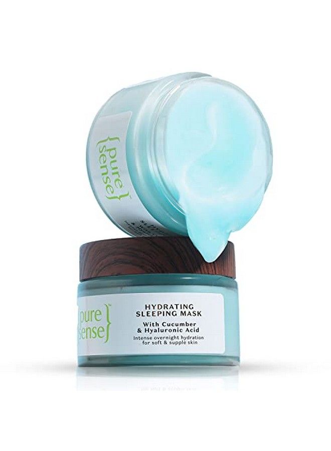 Hydrating Sleeping Mask With Hyaluronic Acid Cucumber & Aloe Vera | Face Moisturizer & Night Cream For Women 50G Blue
