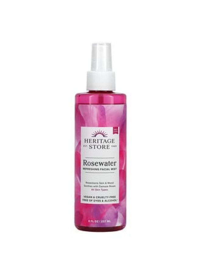 Heritage Store Rosewater Refreshing Facial Mist 8 fl oz 237 ml