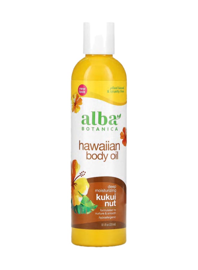 Deep Moisturizing Kukui Nut Hawaiian Body Oil, 8.5 Ounce Bottle