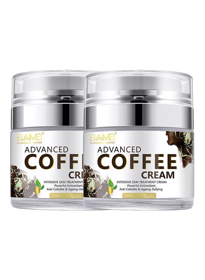 2-Piece Advanced Coffee Face Cream White 100ml