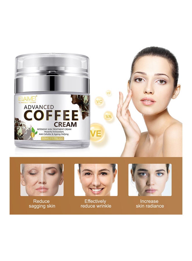 2-Piece Advanced Coffee Face Cream White 100ml