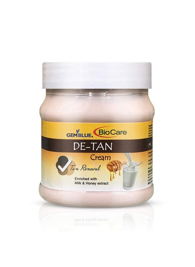 Detan Body And Face Tan Removal Cream With Milk And Honey Extract (500 Ml)