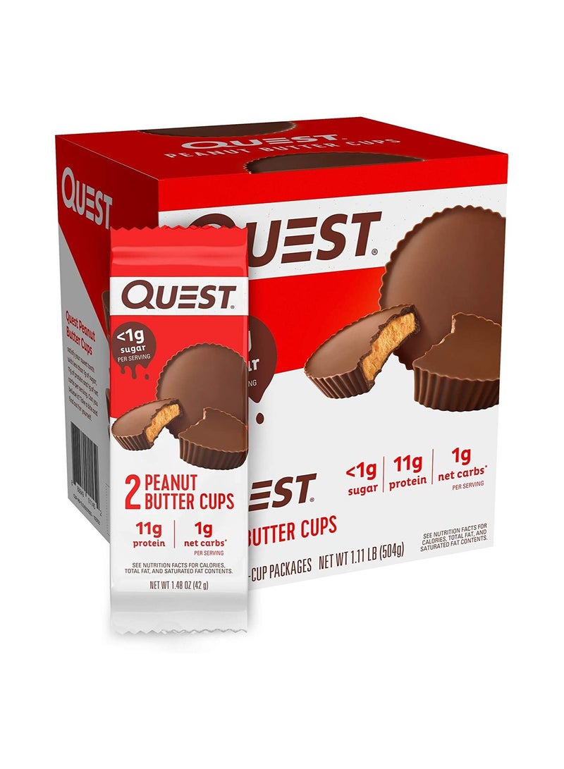 Quest Nutrition High Protein Low Carb Peanut Butter Cups, 12 Count (Pack of 1)