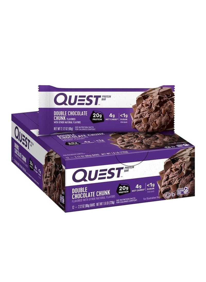 Quest Protein Bar - Double Chocolate Chunk (12 Bars)