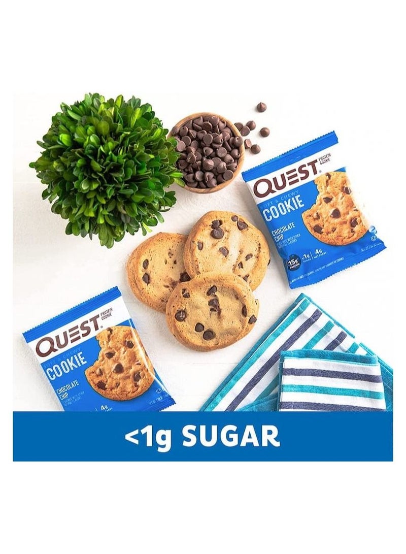 Quest Nutrition Chocolate Chip Protein Cookie Keto Friendly High Protein Low Carb Soy Free 12 Count