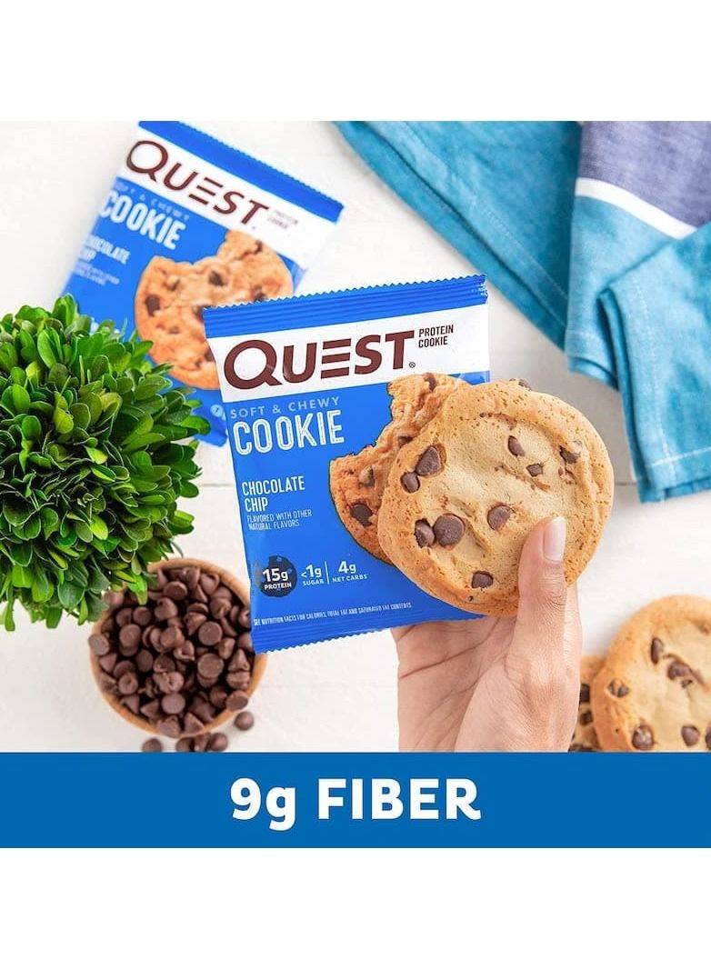 Quest Nutrition Chocolate Chip Protein Cookie Keto Friendly High Protein Low Carb Soy Free 12 Count