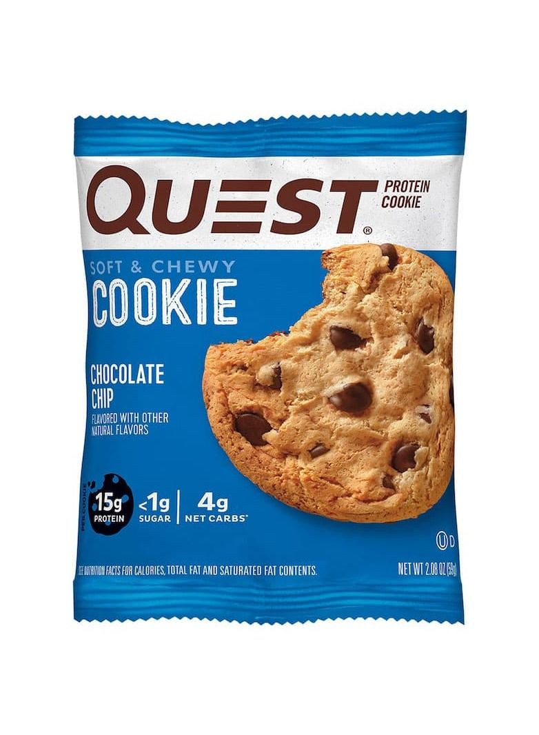 Quest Nutrition Chocolate Chip Protein Cookie Keto Friendly High Protein Low Carb Soy Free 12 Count