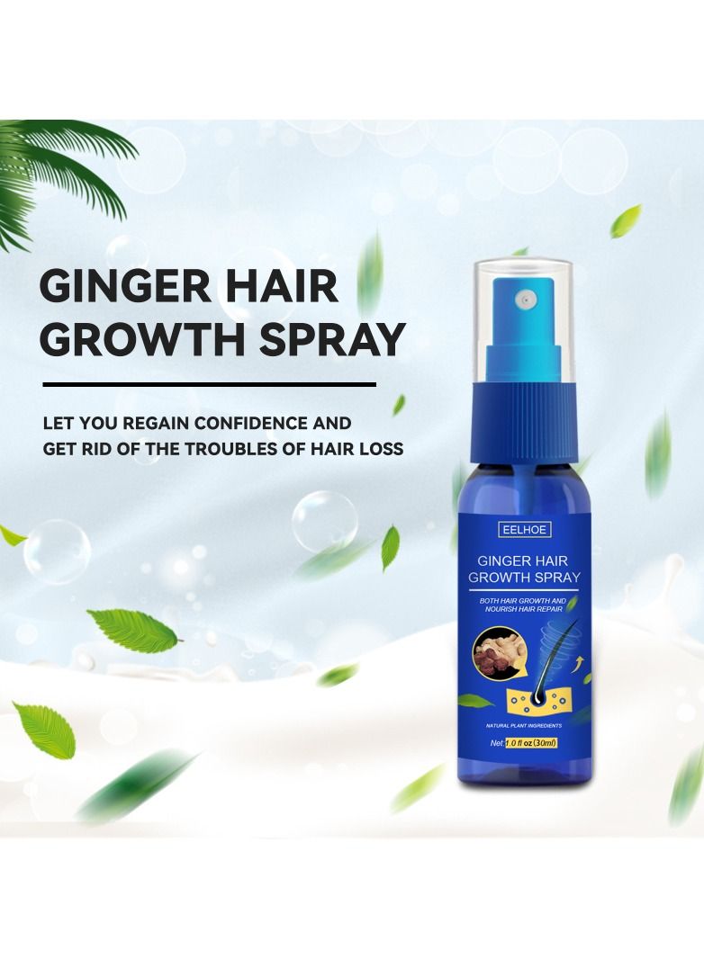 Ginger Hair Grower spray Anti Hair Fall Hair Loss Treatment Hair Growth Essence Oil for Men Women