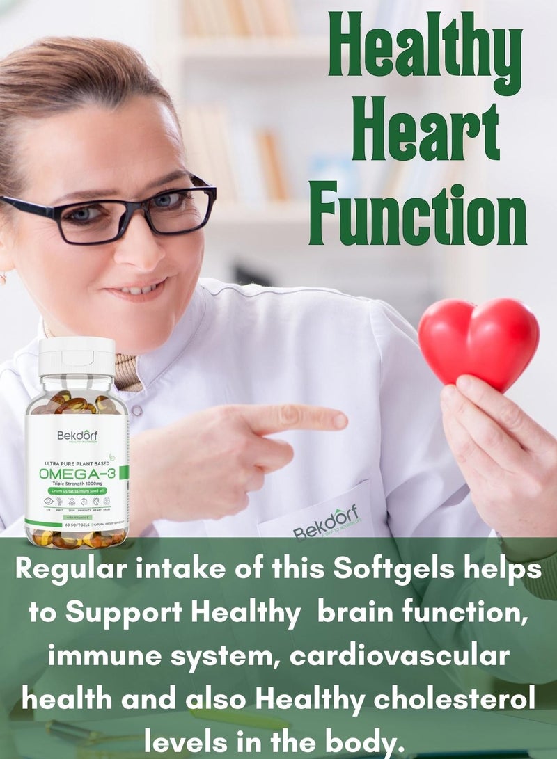 Plant Omega 3 With Vit E -60 Softgels