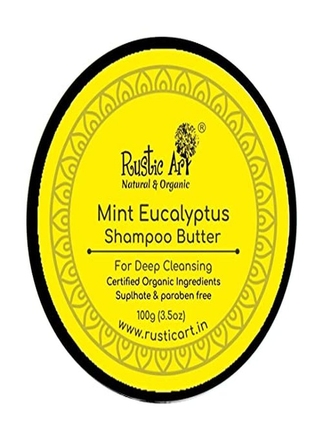Mint Eucalyptus Shampoo Butter | Dandruff & Hair Fall Control | Organic, Vegan | 100 Gm