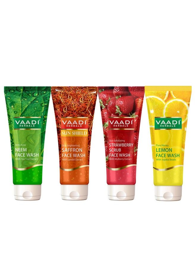 Assorted Herbal Face Wash 60Ml (Pack Of 4)