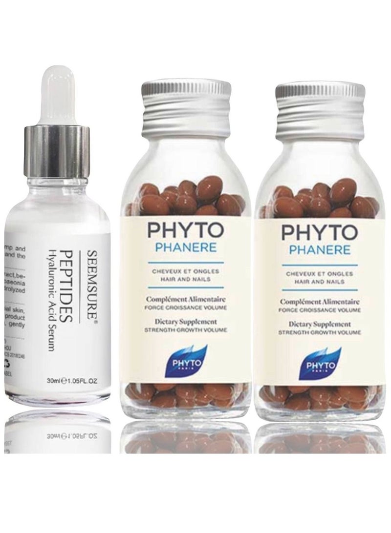 Phyto hair vitamins plus hyaluronic acid serum -  to maintains your skin soft and make your hair shiny and strong