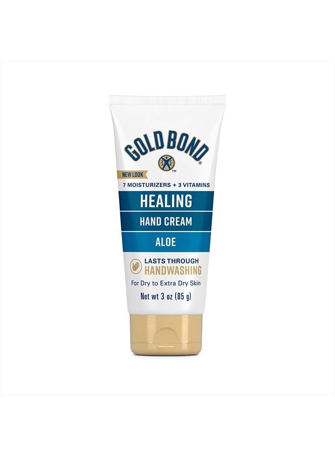 Healing Hand Cream, 3 oz., With Aloe, Moisture That Lasts Through Handwashing