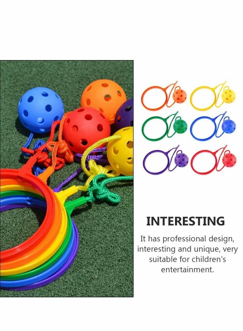 Swingball Set 6pcs Sports Swing Ball Kids Skip Ankle Jumping Ring Children It Fitness for Boys Girls Favors Party Activities Game Supplies
