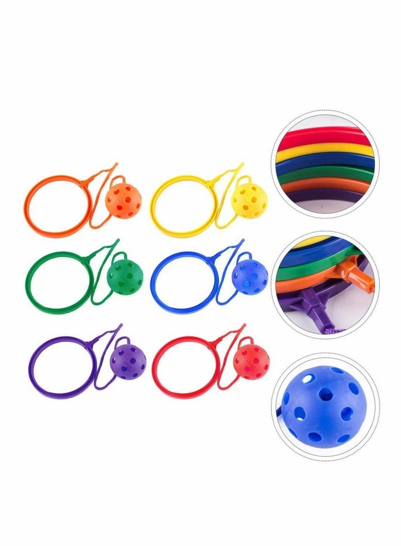 Swingball Set 6pcs Sports Swing Ball Kids Skip Ankle Jumping Ring Children It Fitness for Boys Girls Favors Party Activities Game Supplies