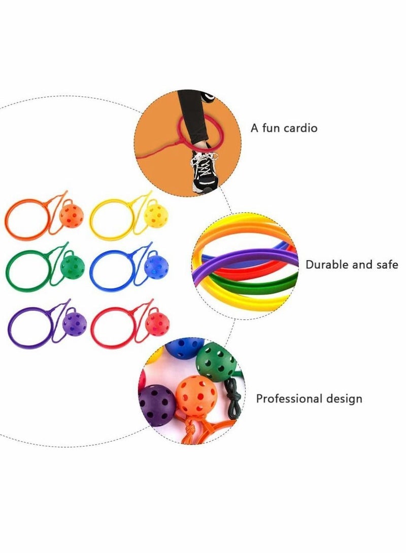 Swingball Set 6pcs Sports Swing Ball Kids Skip Ankle Jumping Ring Children It Fitness for Boys Girls Favors Party Activities Game Supplies