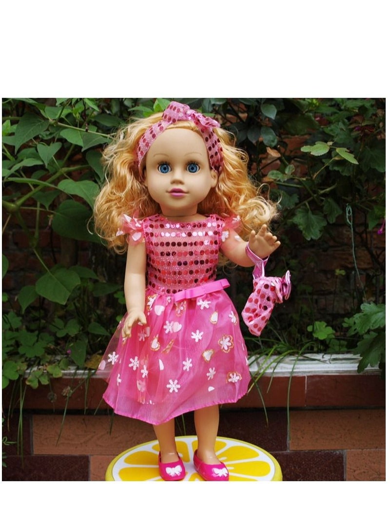 American Girls Simulated Doll Toys Blink Doll Children's Music Toys Can Stand 18inch