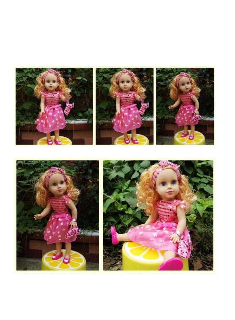 American Girls Simulated Doll Toys Blink Doll Children's Music Toys Can Stand 18inch