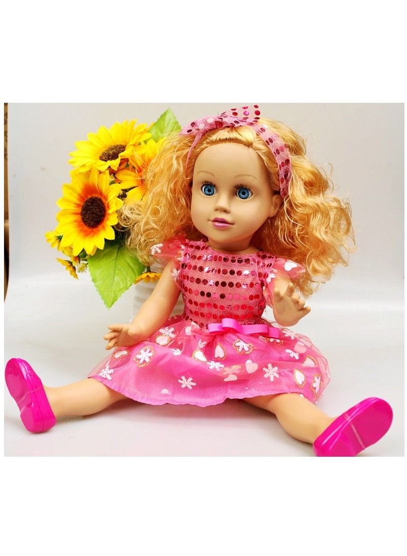 American Girls Simulated Doll Toys Blink Doll Children's Music Toys Can Stand 18inch