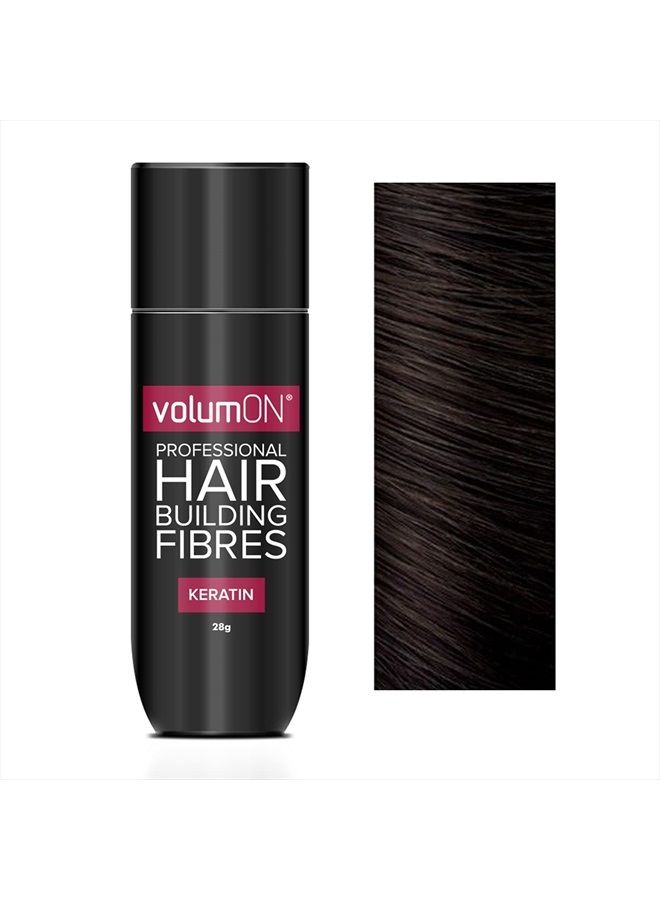 Professional Hair Building Fibres- Hair Loss Concealer- KERATIN- DARK BROWN 28g- Get Upto 30 Uses