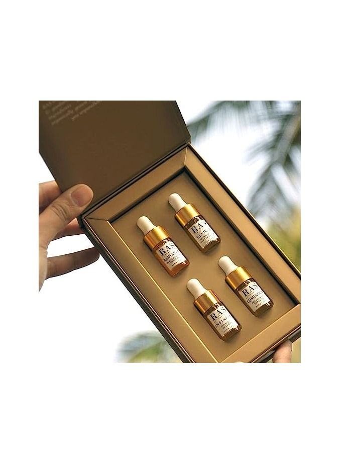 RAS Luxury Oils Face Elixir Miniatures Serum Set Pack of 4