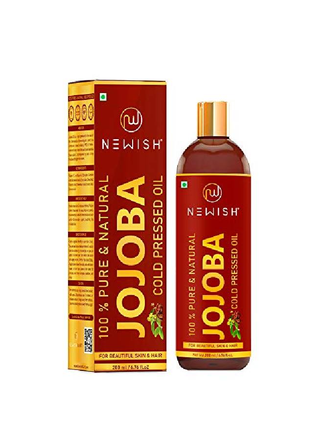 ® Cold Pressed Jojoba Oil For Skin Hair Growth Virgin Unrefined 200Ml